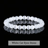 A stretch bracelet made of natural pink quartz stones.