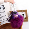 Kawaii Plush Keychain with Sleeping Baby Design