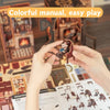 Owl Bookstore Miniature Book Nook DIY Kit with LED Lighting