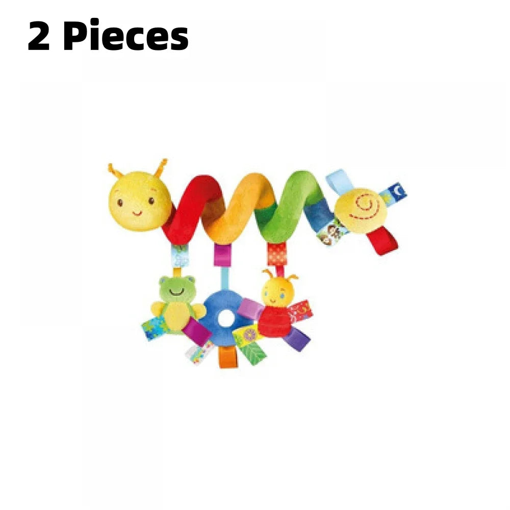 Soft Plush Hanging Baby Toy with Rattles and Teethers
