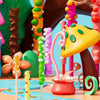 A colorful polymer clay set with carving tools is displayed on a surface, featuring various sculpted shapes and tools.
