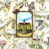 A collection of Lenormand oracle cards featuring illustrations and ornate borders.