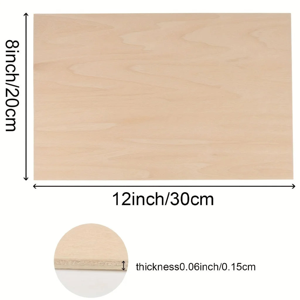 Natural Birch Basswood Sheets for DIY Crafts and Painting