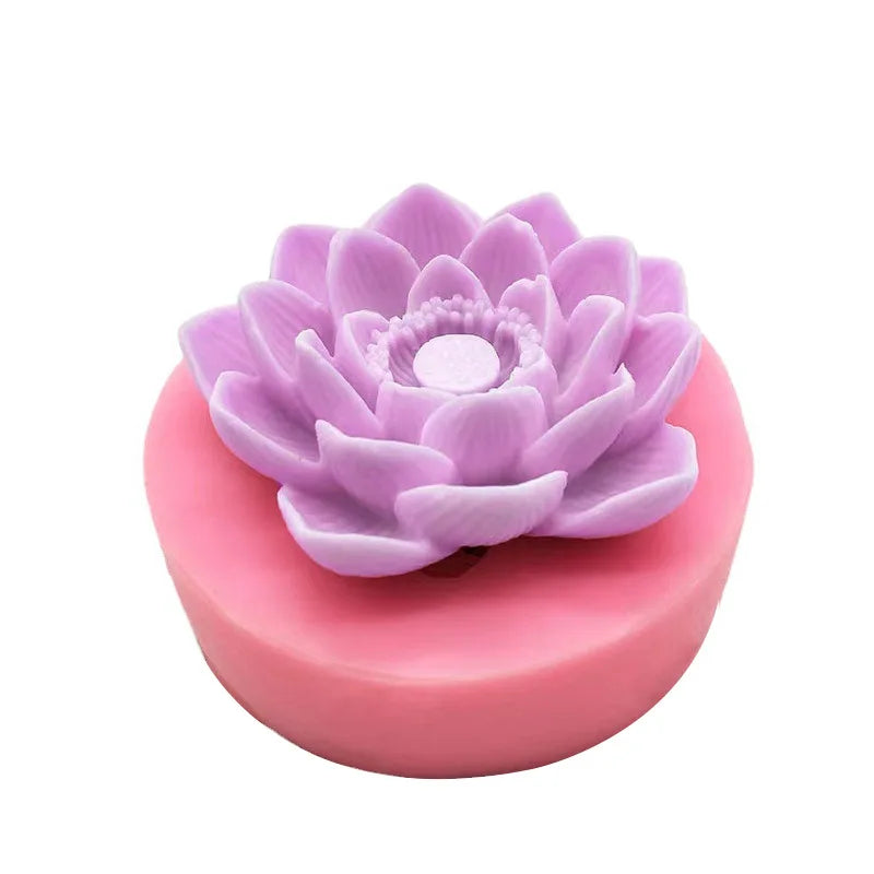 3D Lotus Silicone Mold for Candles, Soap & DIY Crafts