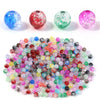 Colorful Cracked Acrylic Beads for Jewelry Making