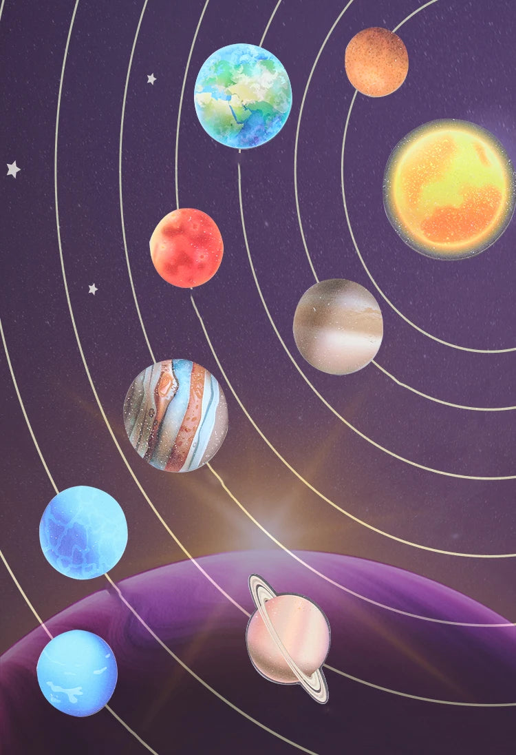 Montessori Wooden Solar System Puzzle for Kids