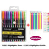 Metallic Glitter Gel Pens with Storage Case
