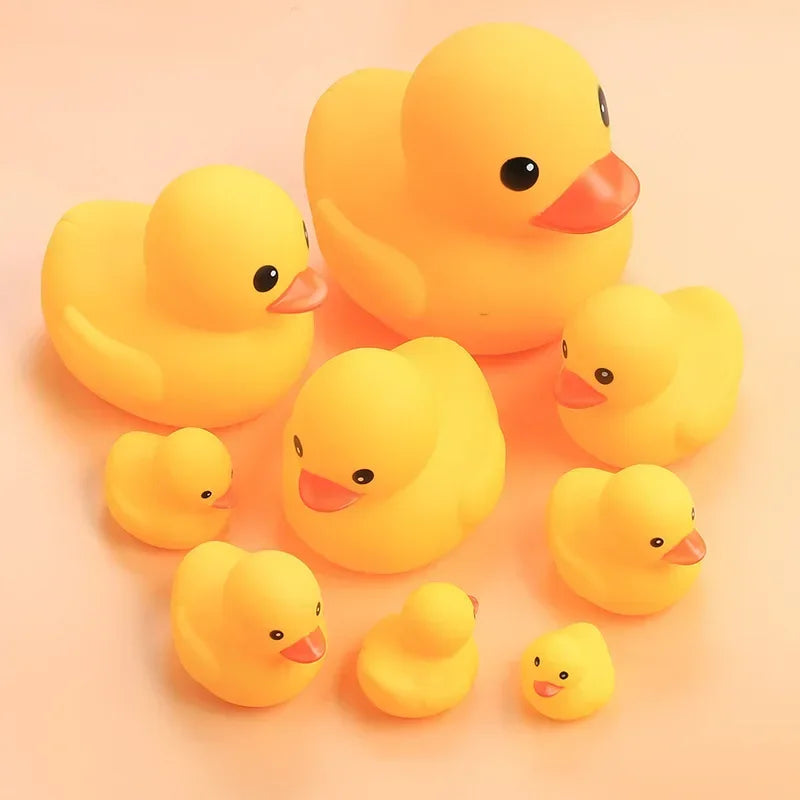 Classic Squeaky Rubber Duck Bath Toy for Babies