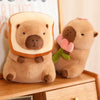 Adorable Capybara Plush Toy with Cute Turtle Backpack