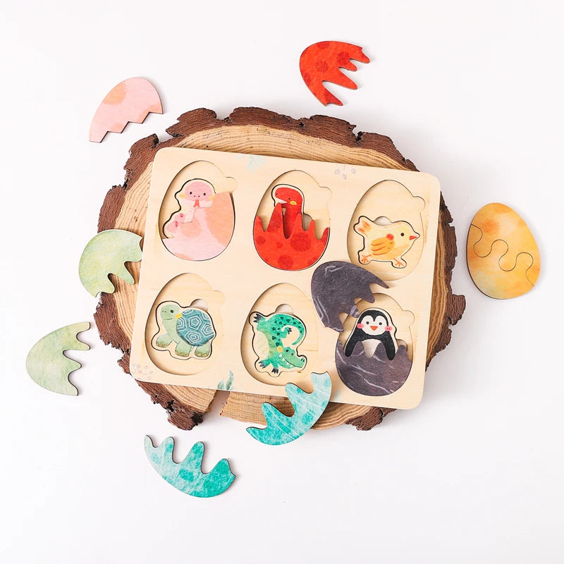 Wooden Vehicle Puzzle Board for Toddlers – Montessori Learning Toy