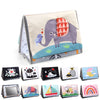 High-Contrast Tummy Time Baby Mirror with Crinkle Cloth Book and Teether