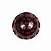 A black 100-sided acrylic polyhedral die showing various numbered faces.