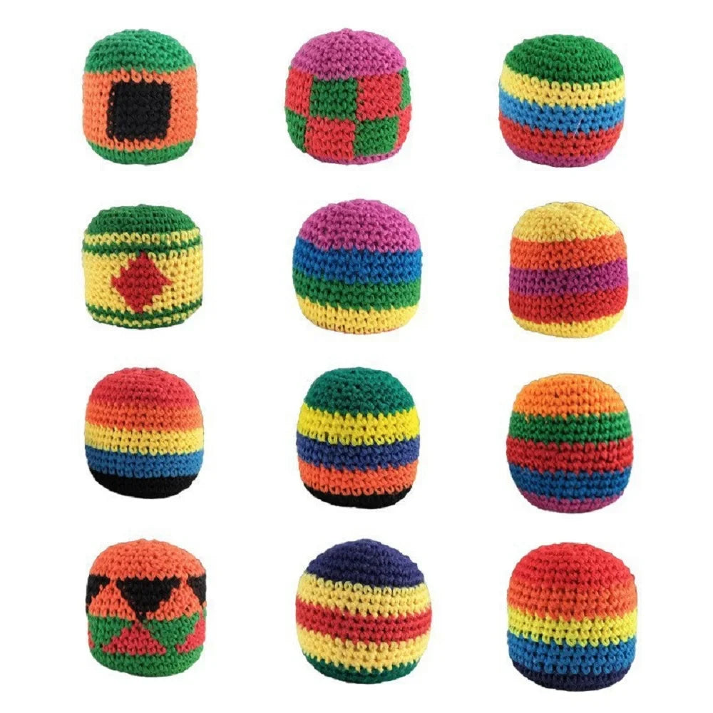 Handmade Crochet Hacky Sack Footbag Set