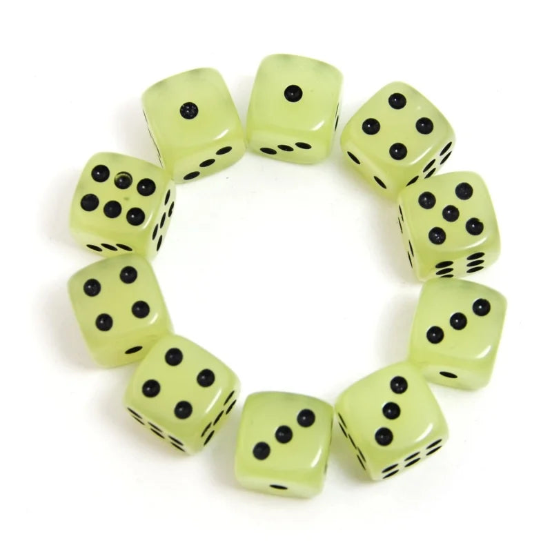 Glow-in-the-Dark Dice Set of 10