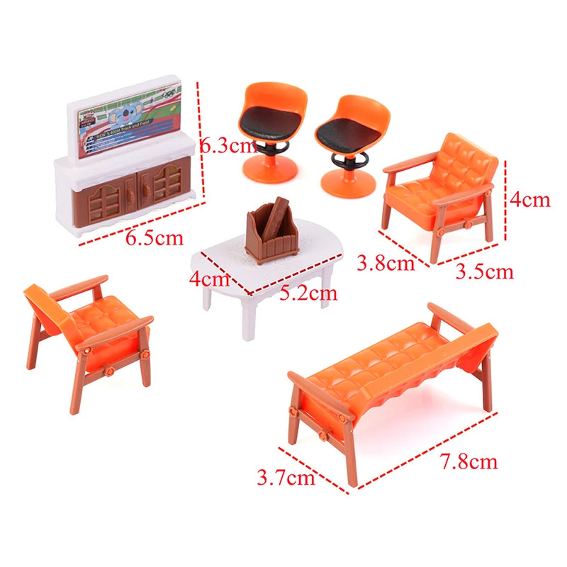 Miniature Dollhouse Furniture Set for 1:12 Scale Dolls