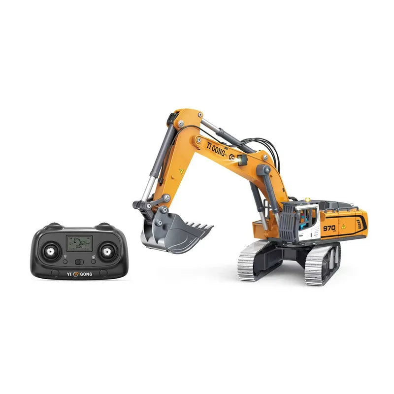 Alloy & Plastic Remote Control Excavator Engineering Toy