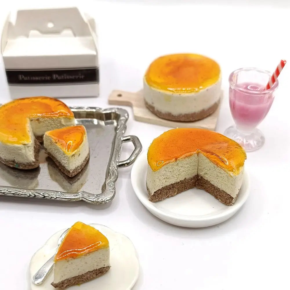 Miniature Cheese Cake for Dollhouse and 1:6 Scale Dolls