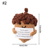 Handmade Crochet Positive Doll with Hugging Card
