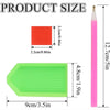 A set of diamond painting tools including a pink drill pen and a green ergonomic tool with various sizes.