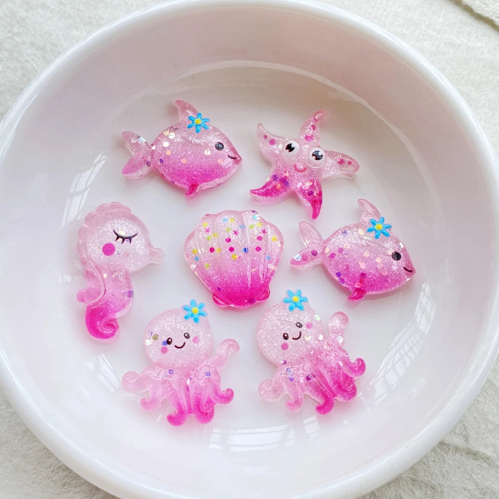 Ocean-Themed Resin Charms for Crafts & DIY Jewelry
