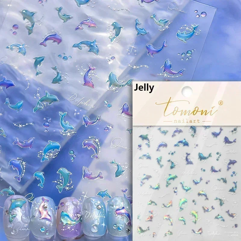 Ocean-Inspired Nail Art Sticker Set