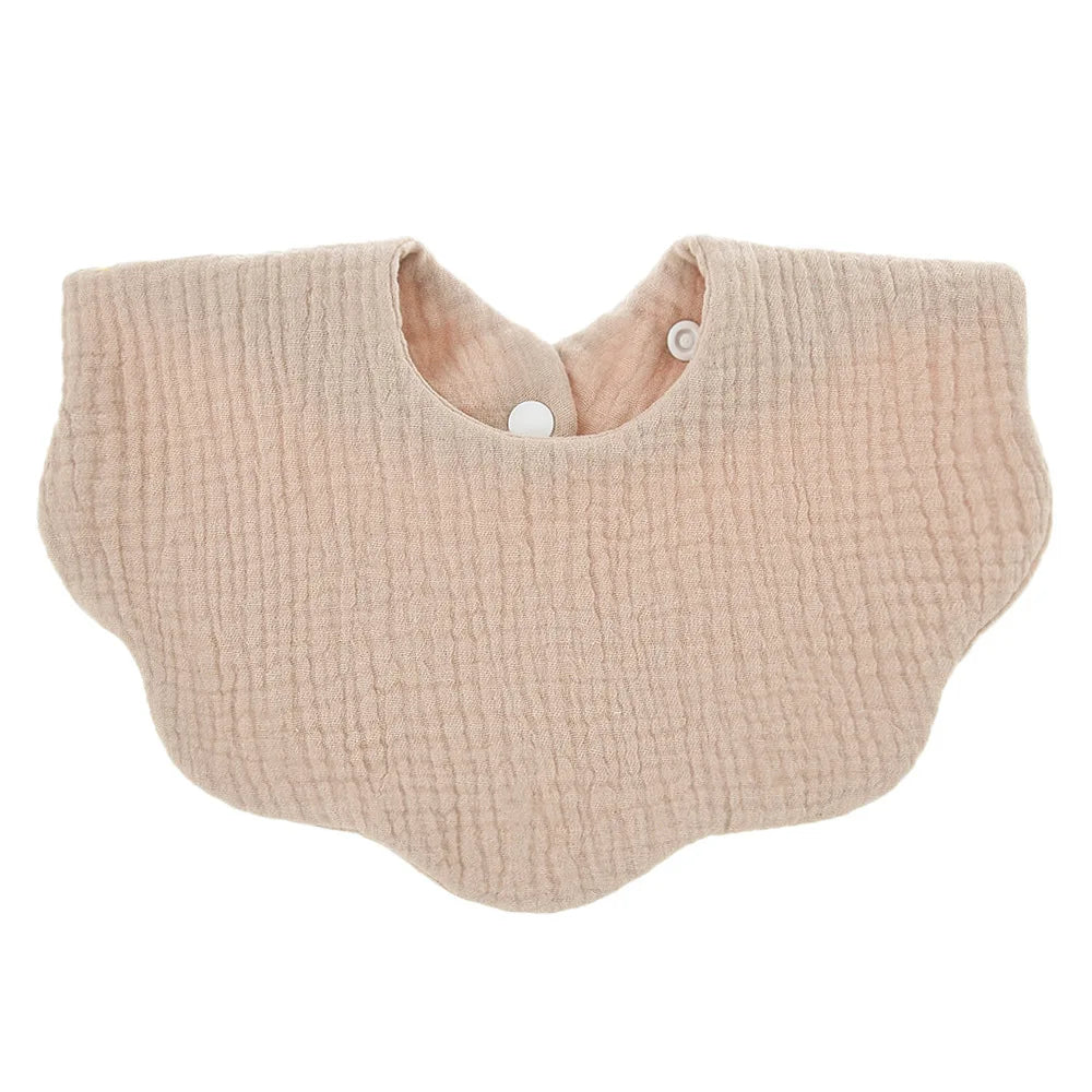 Cotton Baby Bibs with Burp Cloth – Soft Solid Color Bandana Scarf
