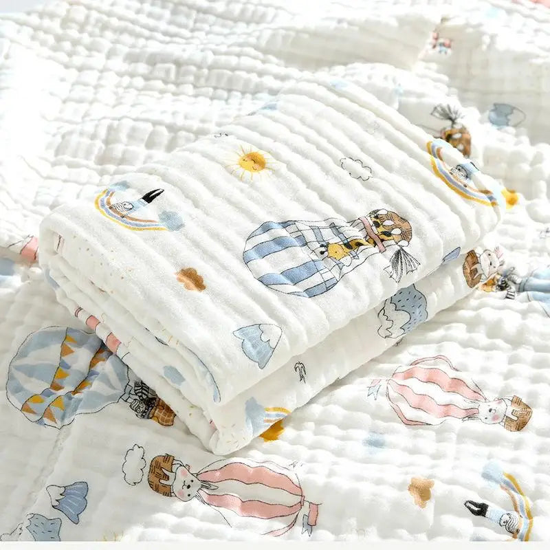 4-Layer Cotton Gauze Baby Swaddle & Bath Towel