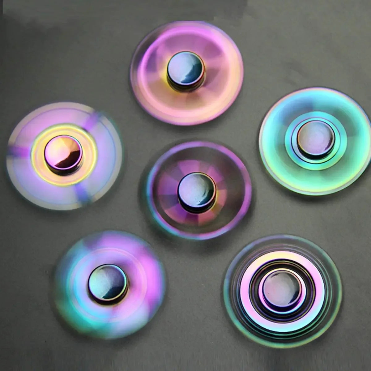Rainbow Metal Fidget Spinner – Smooth Spinning Anxiety Relief Toy