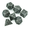 Steampunk Metal Dice Set - 7-Piece Polyhedral RPG Dice