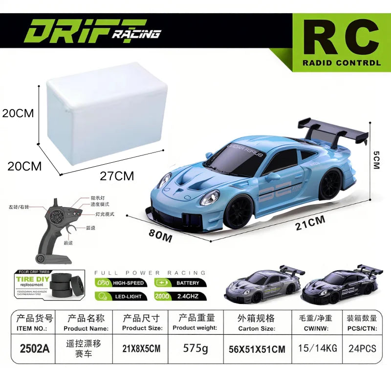 1:24 Scale RC Drift Car – High-Speed Remote Control Sports Car