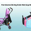 Universal Stroller Side Organizer with Large Capacity Mesh Storage