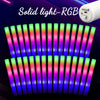 A bundle of LED foam glow sticks with various colored lights arranged in a fan shape.