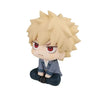 Chibi PVC figure of Tomura Shigaraki from My Hero Academia featuring spiky blonde hair and intense red eyes.