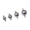 Three silver stainless steel magnetic clasps for jewelry making