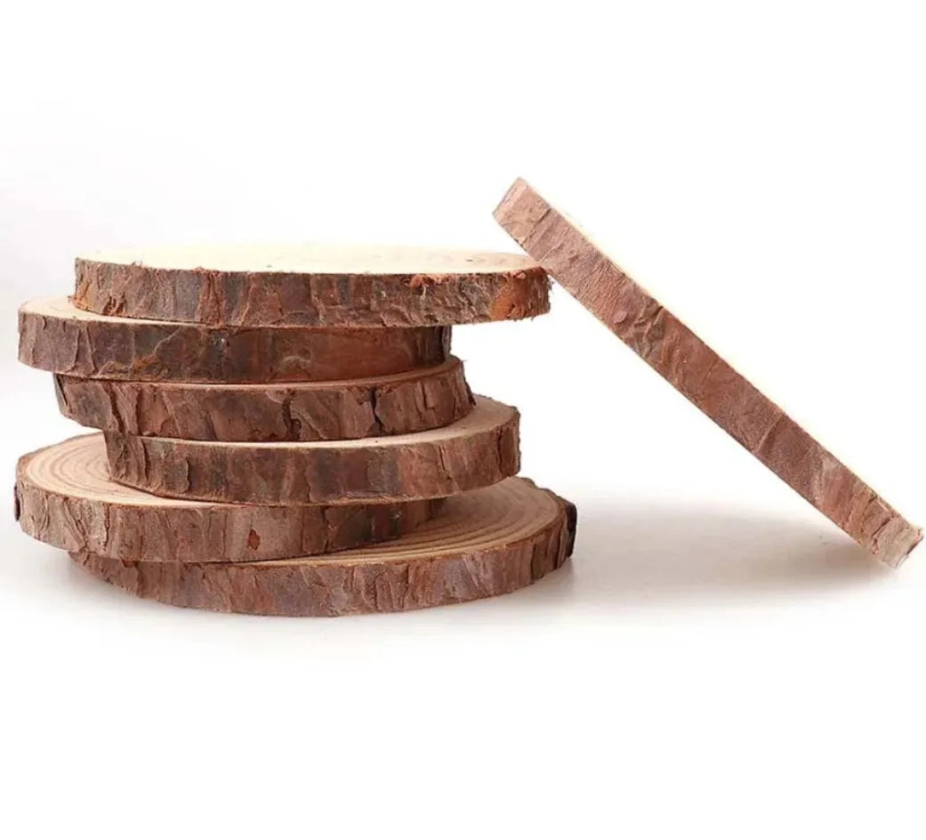 Natural Pine Wood Slices for DIY Crafts and Decor