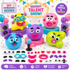 A collection of colorful moldable dog face squishy stress relief toys and DIY expressions for fun