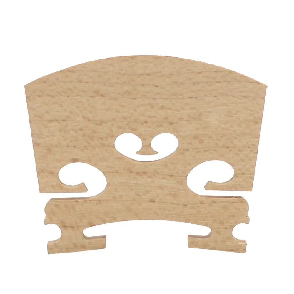 A light brown maple wood violin bridge for 4/4 to 1/8 size