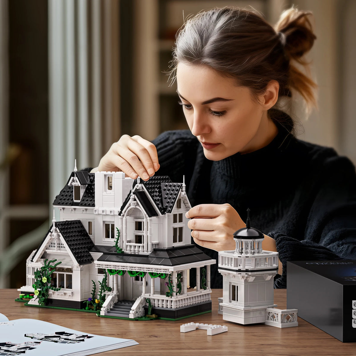 Victorian House Building Block Set (1,877 Pieces)