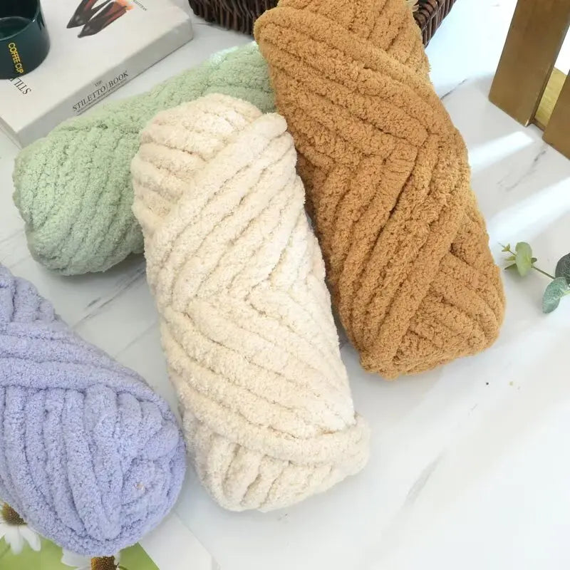 Extra Thick Chenille Yarn for Hand Knitting