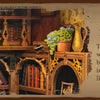 DIY Book Nook Shelf Insert Kit - Time Book House with Lights