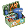 Kids Wooden Construction Tool Set with Electric Drill - 126 Pieces