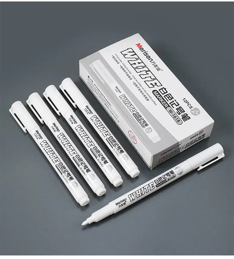 White Oily Marker Pens for DIY Art & Craft Projects