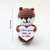Handmade Crochet Positive Doll with Hugging Card