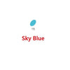 A small, light blue oval shape with the number 15 displayed next to the text Sky Blue.