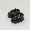A pair of black casual sneakers designed for 17cm Labubu dolls.