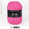 Pink milk cotton yarn skein labeled 38# pink color for knitting and crochet