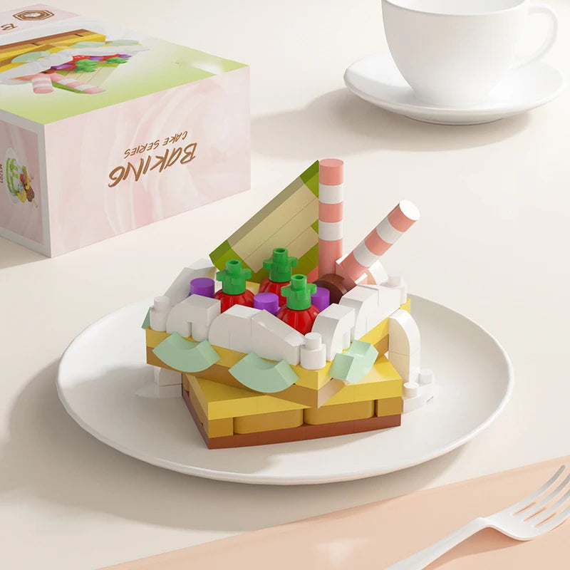 Cake-Shaped Building Block Set for Creative Home Décor