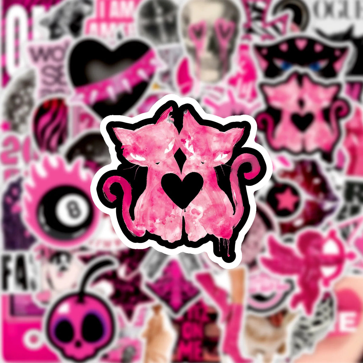 Retro Y2K Sticker Pack – 50 Waterproof Decals for Laptops & Bottles