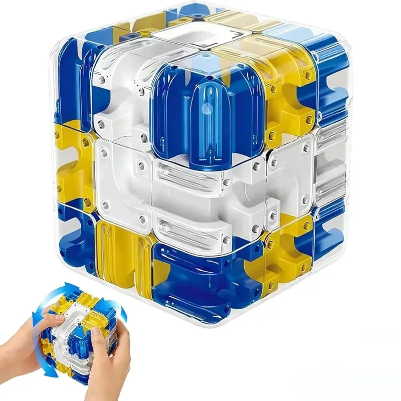 3D Rolling Ball Maze Cube Puzzle Toy