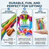 A box of 111 self-sealing water balloons in various colors and shapes for outdoor fun